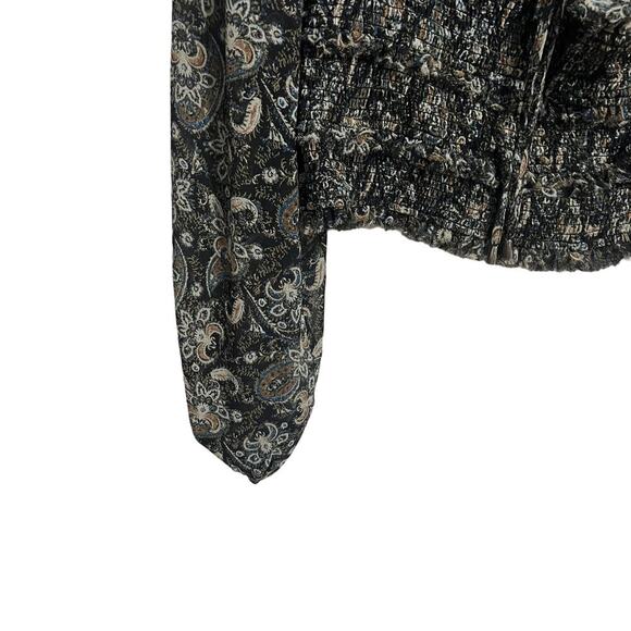 Free People NWT Lolita Peasant Blouse Top Floral Dark Combo Size XS - Picture 7 of 11